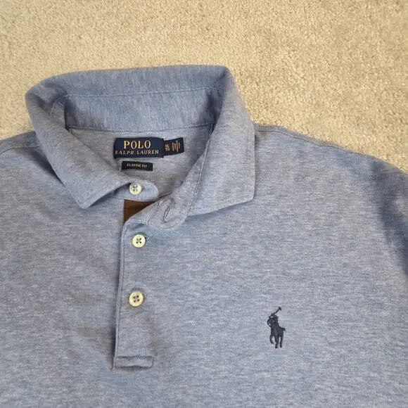 Polo Ralph Lauren Performance Classic Fit Shirt Mens XL Blue Cotton Long Sleeve - Picture 4 of 7